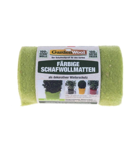 Schafwollmatte, 100% Schafwolle, grün, 200x20cm
